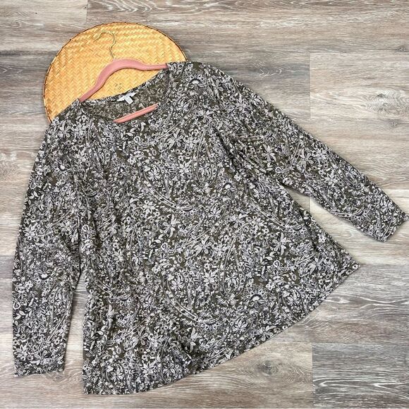 Lucky brand bohemian paisley floral print blouse - Picture 1 of 7